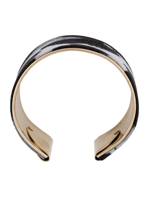 Giorgio Armani Pattern Fabric Cuff Bracelet