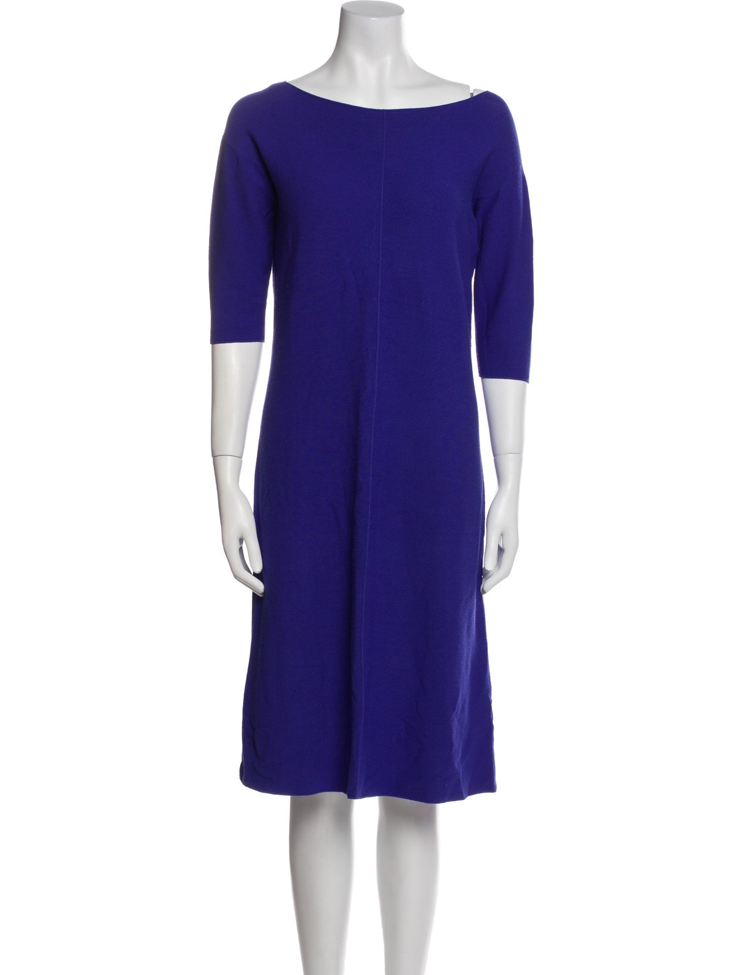Giorgio Armani Bateau Neckline Knee-Length Dress