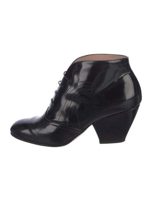 Giorgio Armani Patent Leather Lace-Up Boots