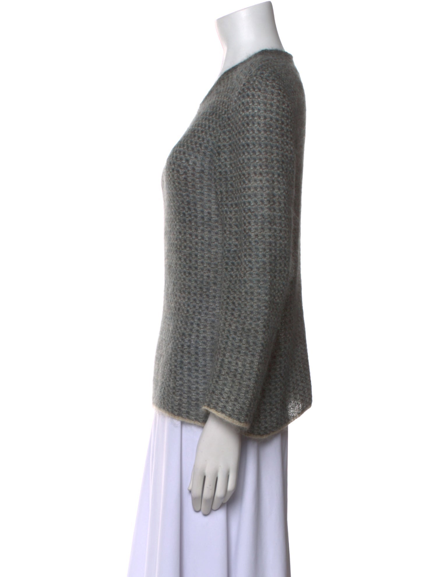 Giorgio Armani Kid Mohair Scoop Neck Sweater