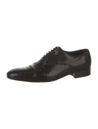Giorgio Armani Embossed Leather Oxfords