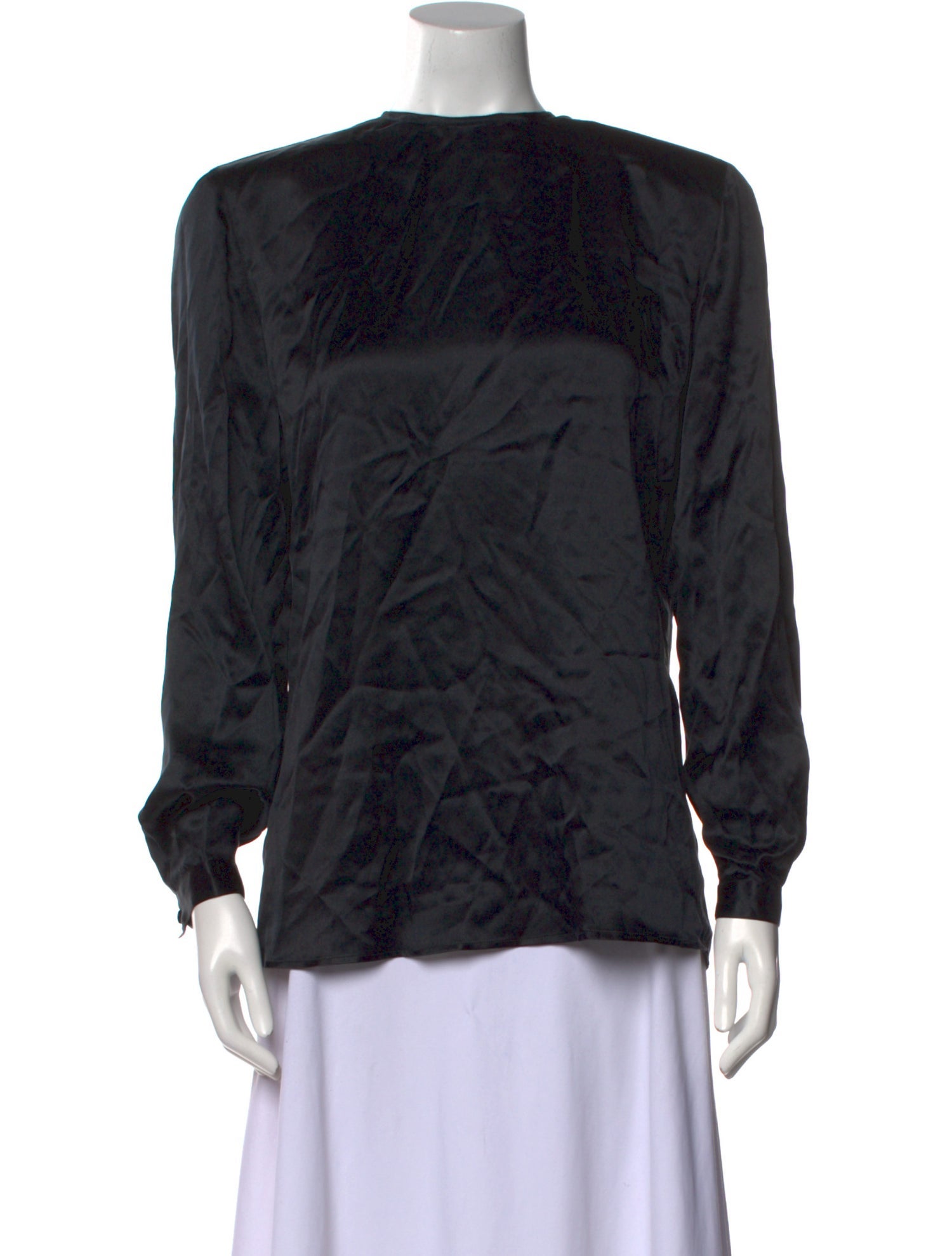 Giorgio Armani Silk Bateau Neckline Blouse