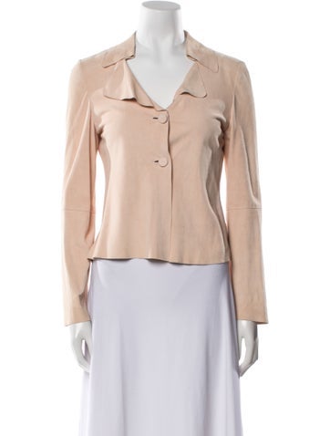 Giorgio Armani Jackets Vintage Goat Leather Biker Jacket Us2, It38 | XS