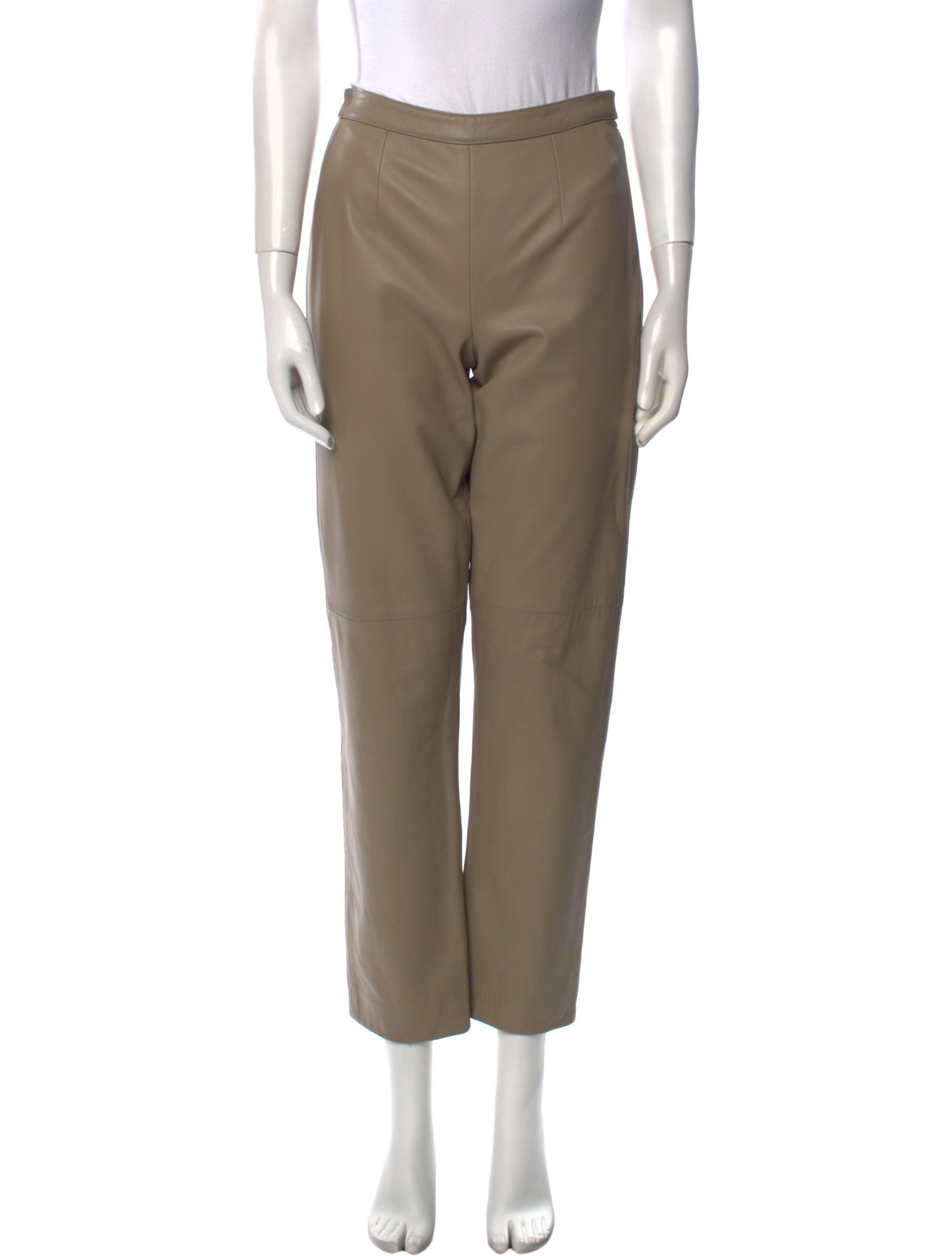 Giorgio Armani Lamb Leather Straight Leg Pants