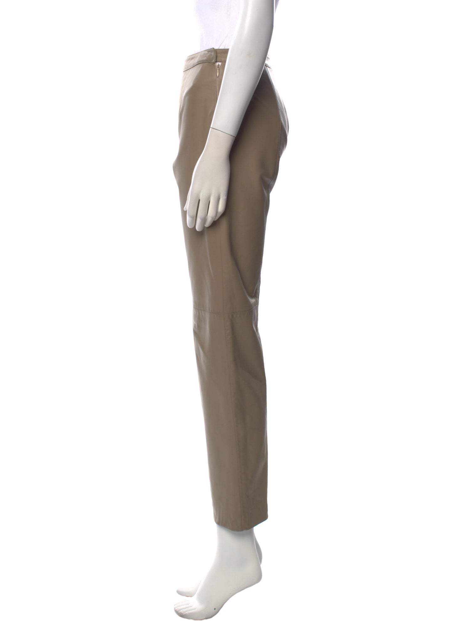 Giorgio Armani Lamb Leather Straight Leg Pants