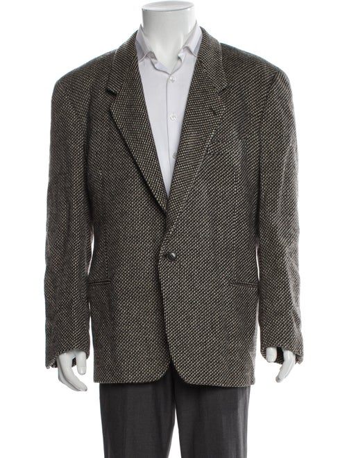 Giorgio Armani Virgin Wool Patterned Blazer