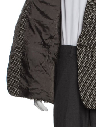 Giorgio Armani Virgin Wool Patterned Blazer