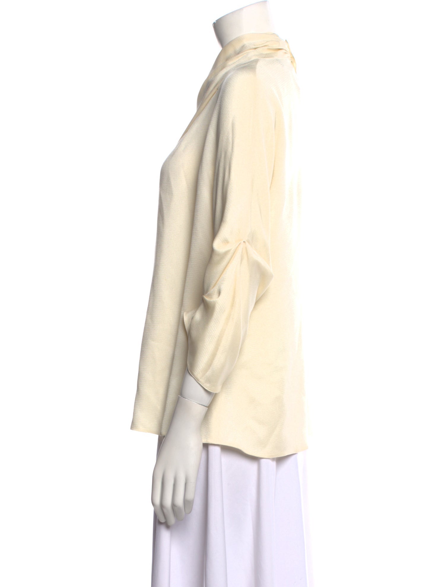 Giorgio Armani Cowl Neck Three-Quarter Sleeve Sweatshirt