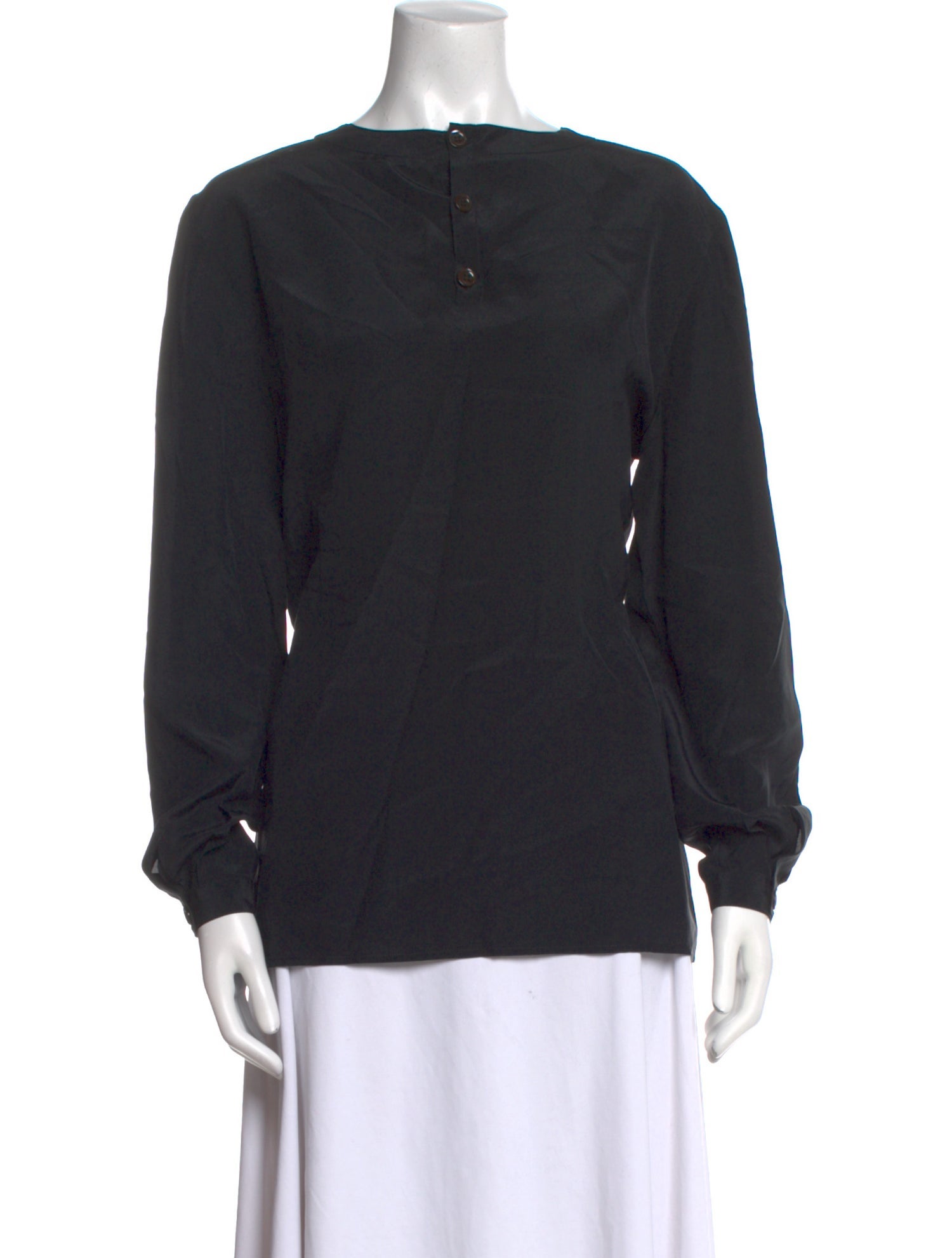 Giorgio Armani Silk Bateau Neckline Sweatshirt