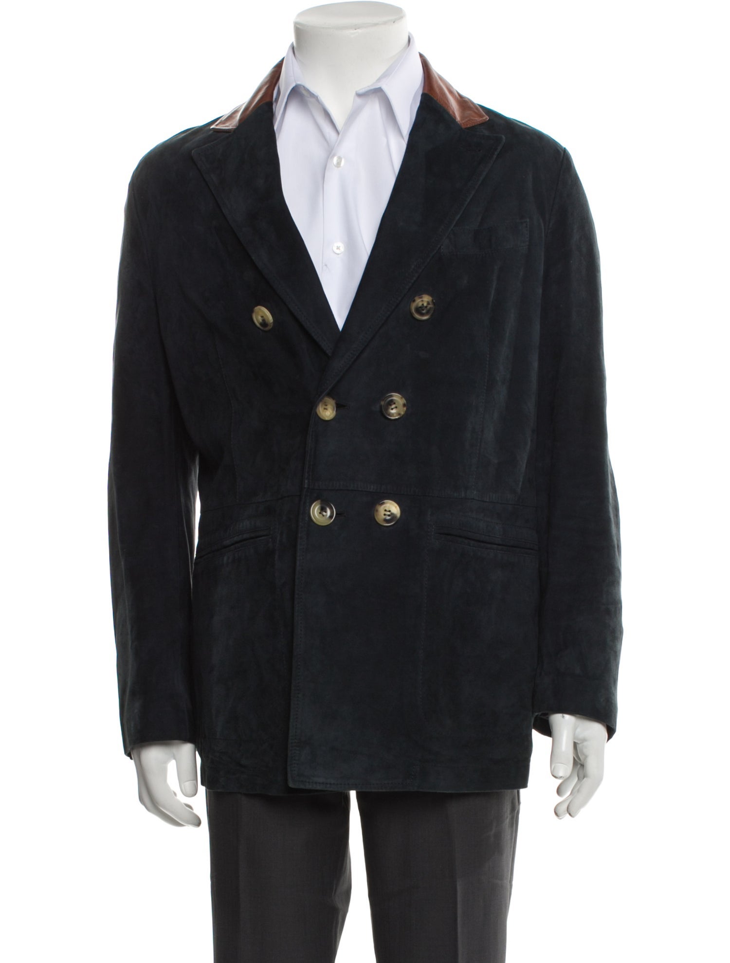 Giorgio Armani 2013 Lamb Leather Peacoat