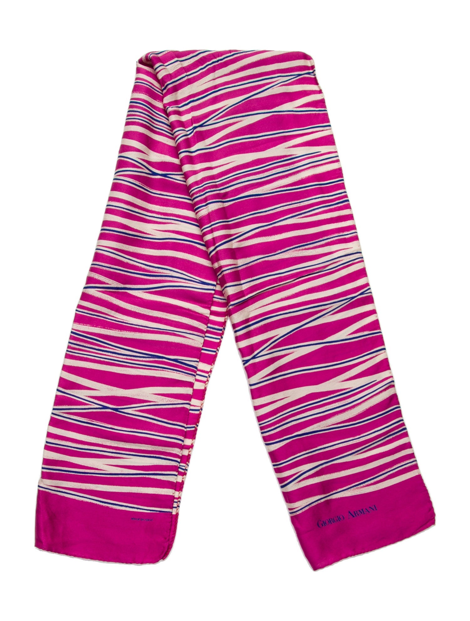 Giorgio Armani Silk Striped Scarf