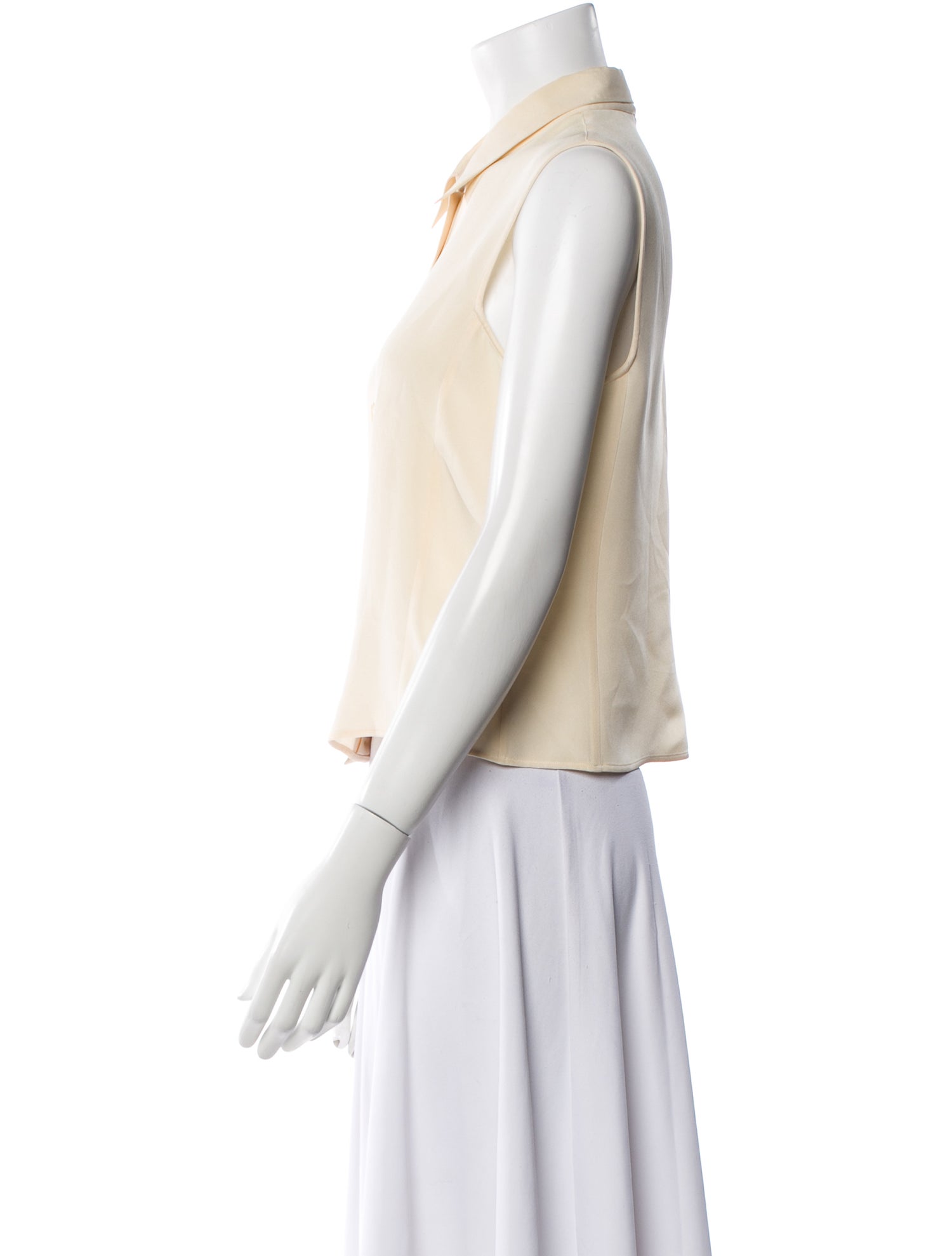 Giorgio Armani Silk Sleeveless Crop Top