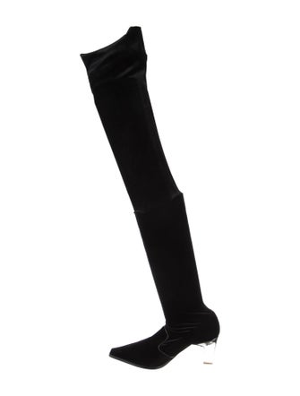 Giorgio Armani Velvet Sock Boots