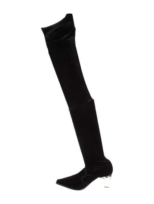 Giorgio Armani Velvet Sock Boots