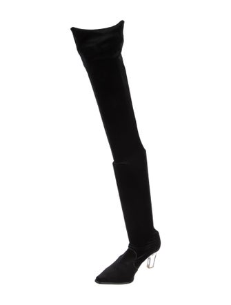 Giorgio Armani Velvet Sock Boots