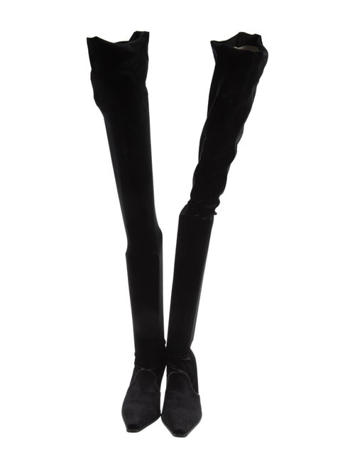 Giorgio Armani Velvet Sock Boots