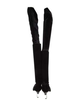 Giorgio Armani Velvet Sock Boots