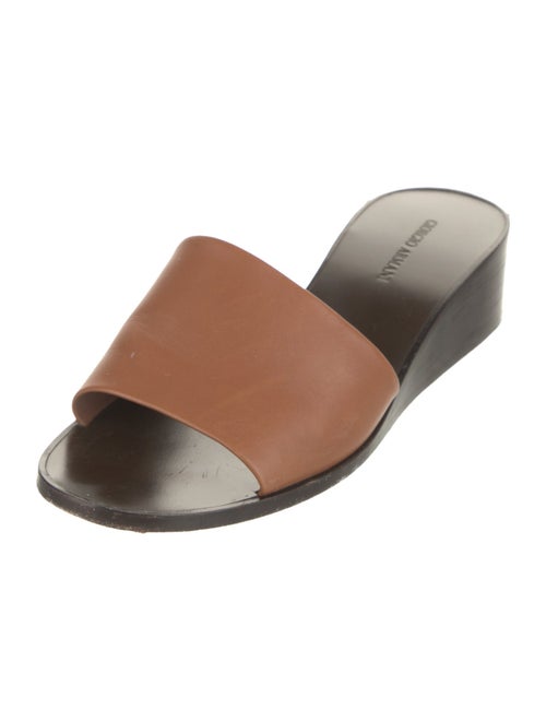 Giorgio Armani Leather Slides