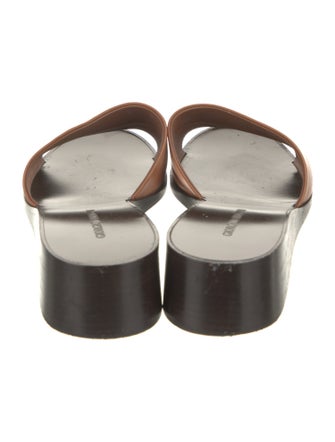 Giorgio Armani Leather Slides