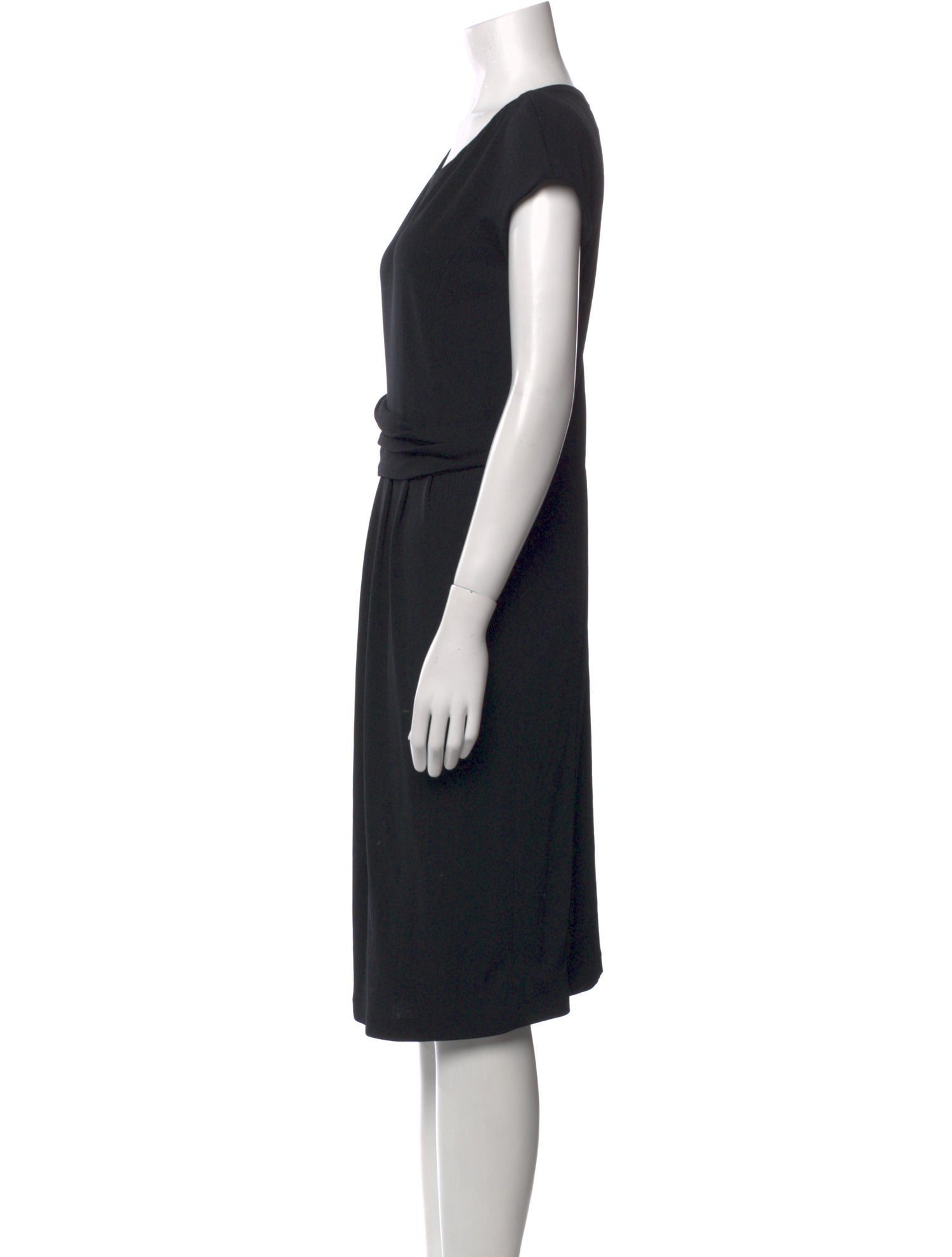 Giorgio Armani Scoop Neck Midi Length Dress