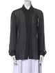 Giorgio Armani Long Sleeve Button-Up Top