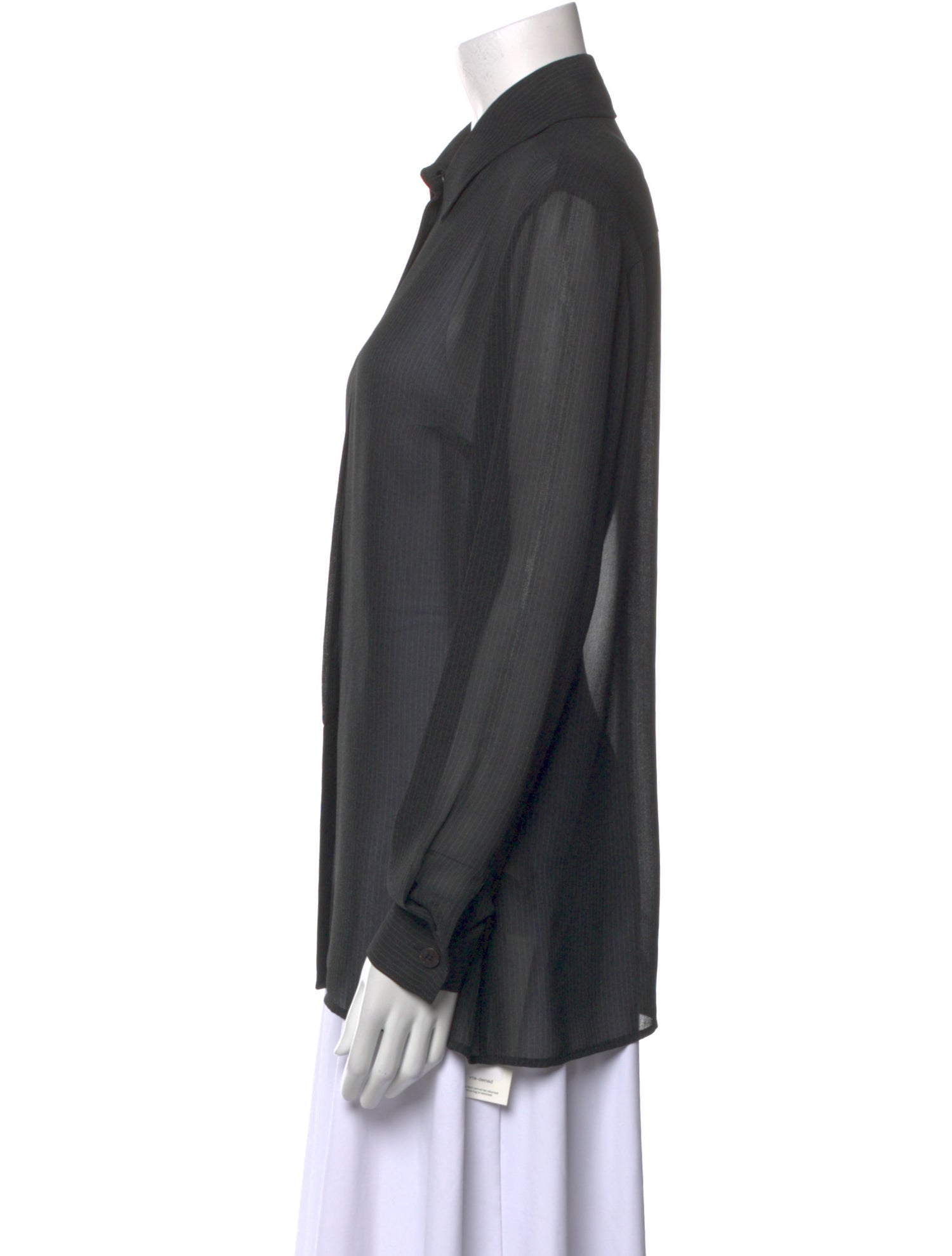 Giorgio Armani Long Sleeve Button-Up Top