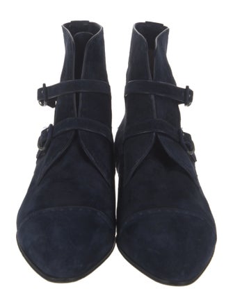 Giorgio Armani Suede Lace-Up Boots