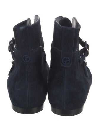 Giorgio Armani Suede Lace-Up Boots
