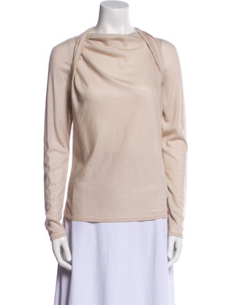 Giorgio Armani Virgin Wool Cowl Neck Top