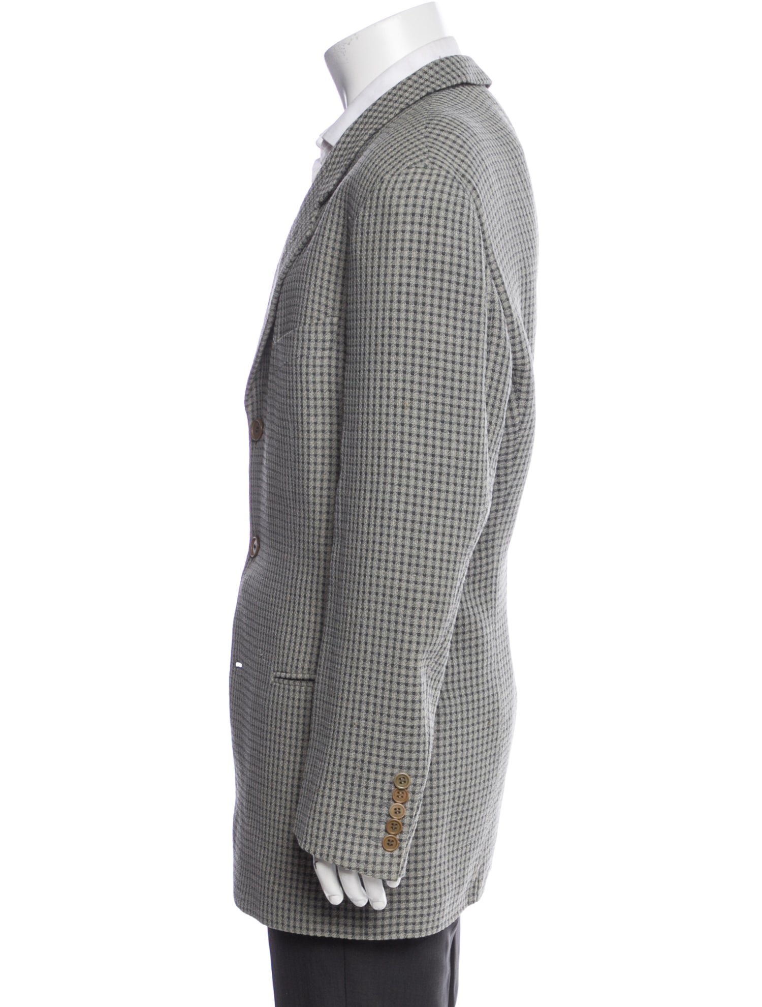 Giorgio Armani grey pattern print blazer
