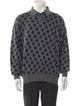 Giorgio Armani Wool Printed Polo Sweater