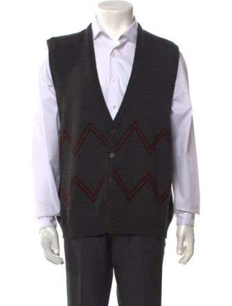 Giorgio Armani Wool Striped Cardigan