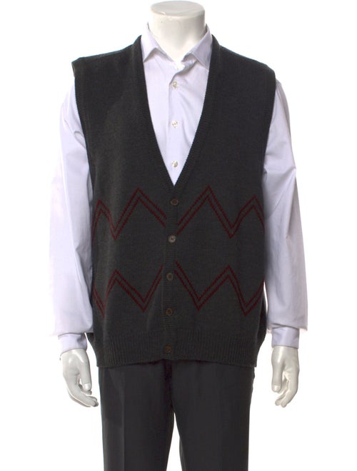 Giorgio Armani Wool Striped Cardigan