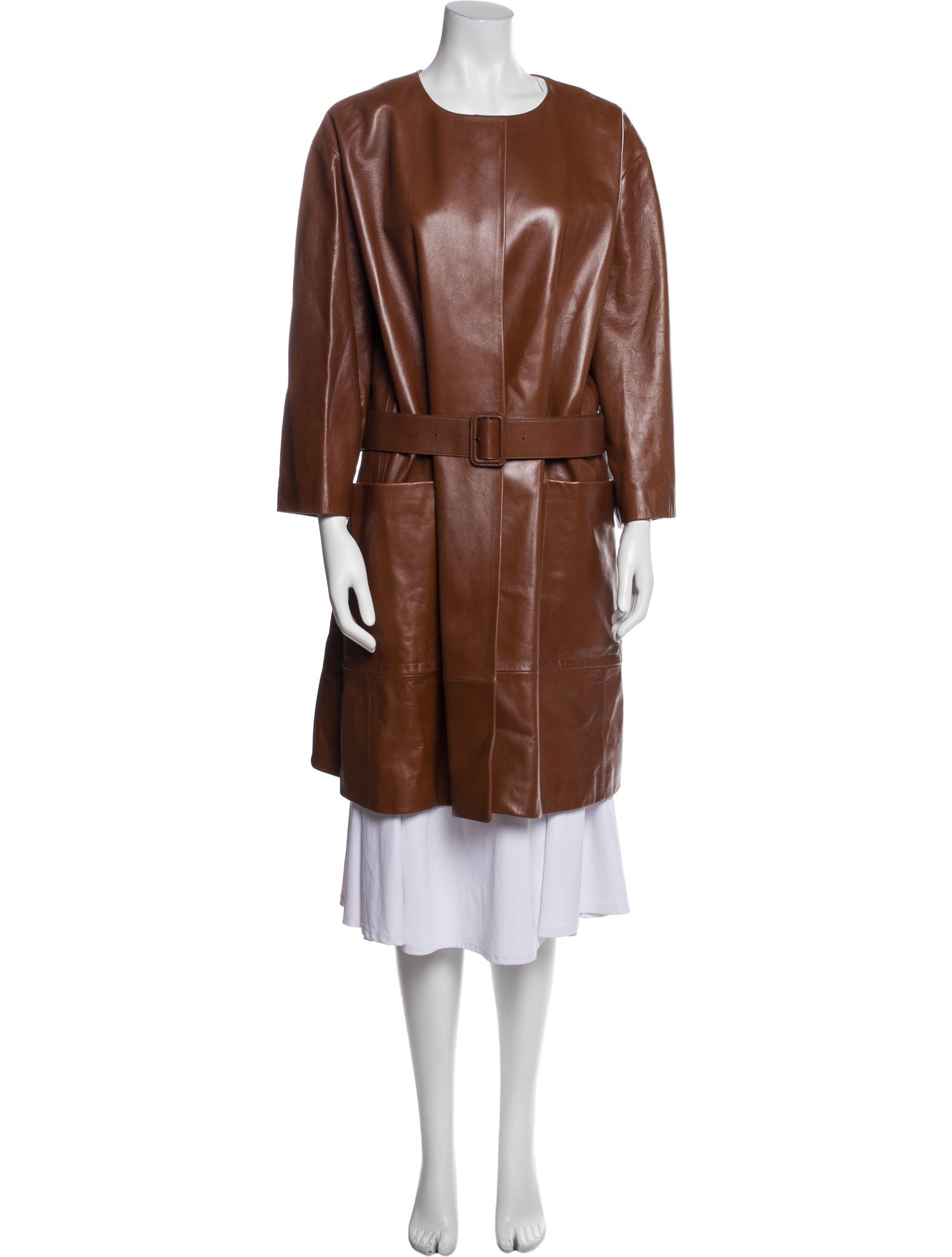 Giorgio Armani Leather Trench Coat