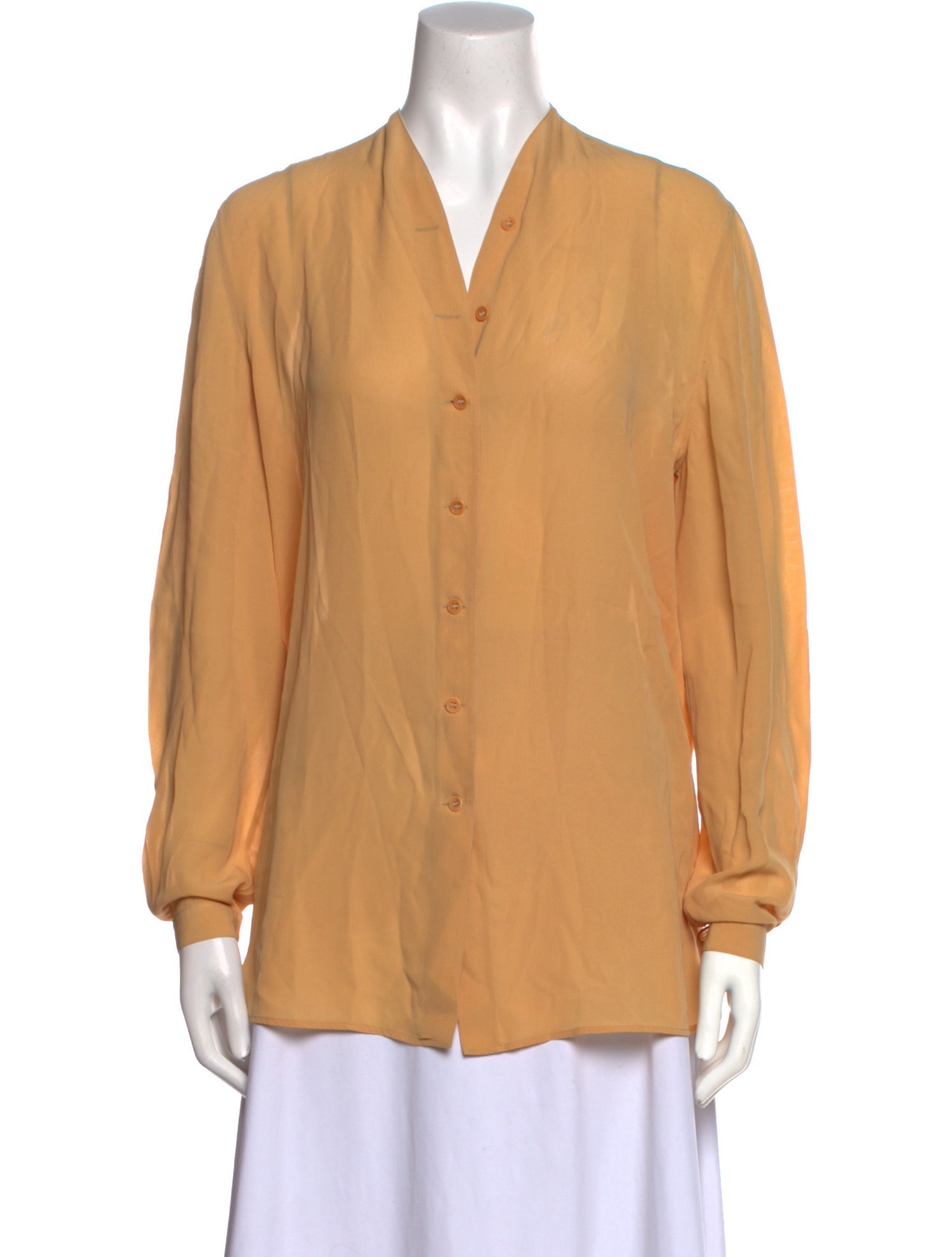 Giorgio Armani Silk V-Neck Blouse