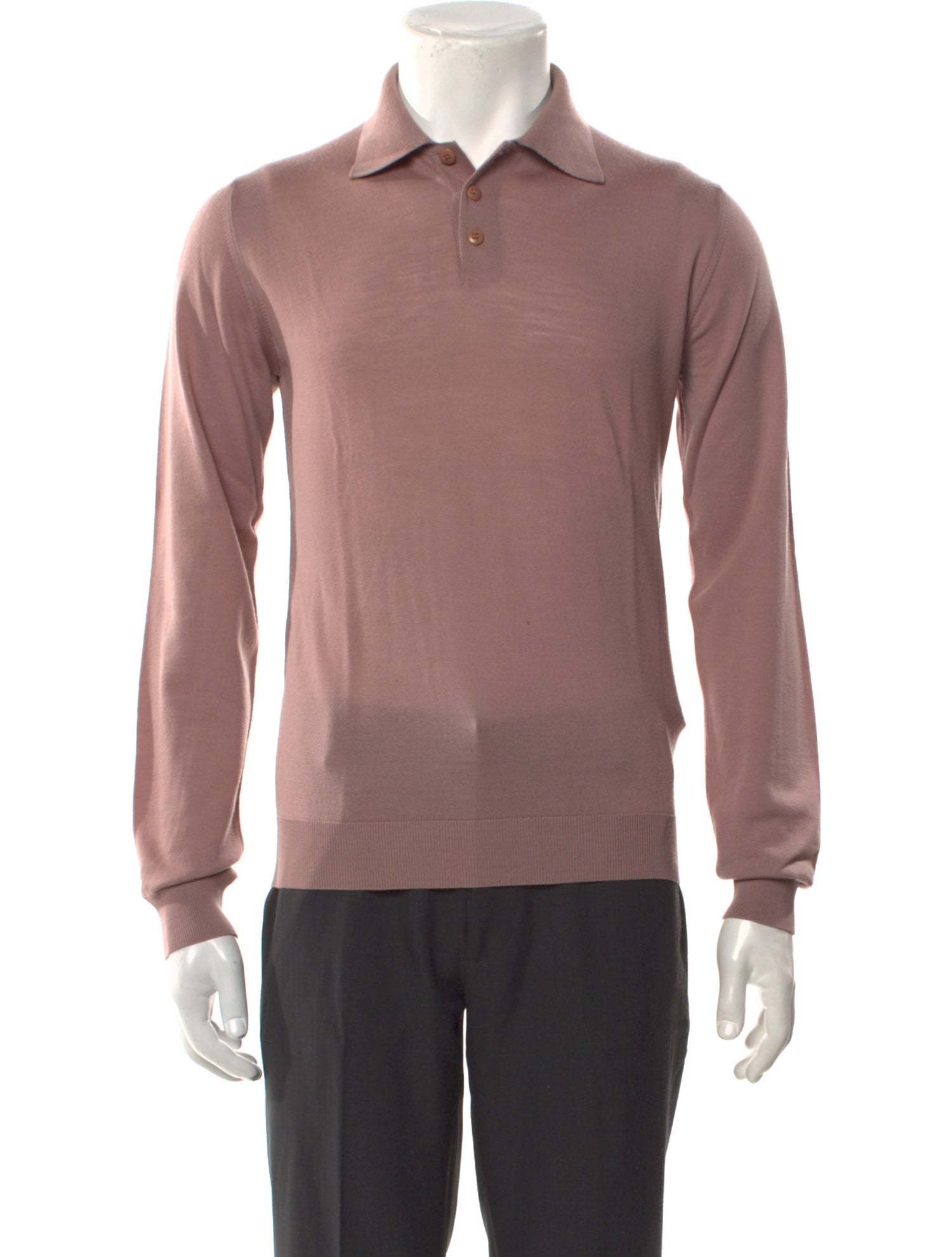 Giorgio Armani Collar Long Sleeve Polo Shirt