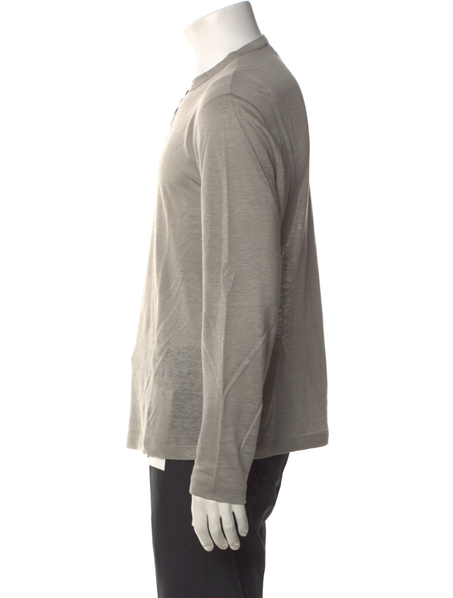 Giorgio Armani Linen Crew Neck Henley