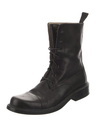 Giorgio Armani Leather Combat Boots