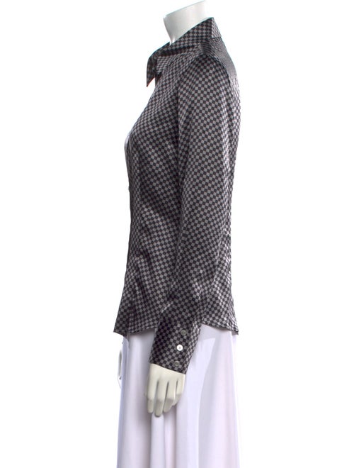 Giorgio Armani Silk Printed Button-Up Top