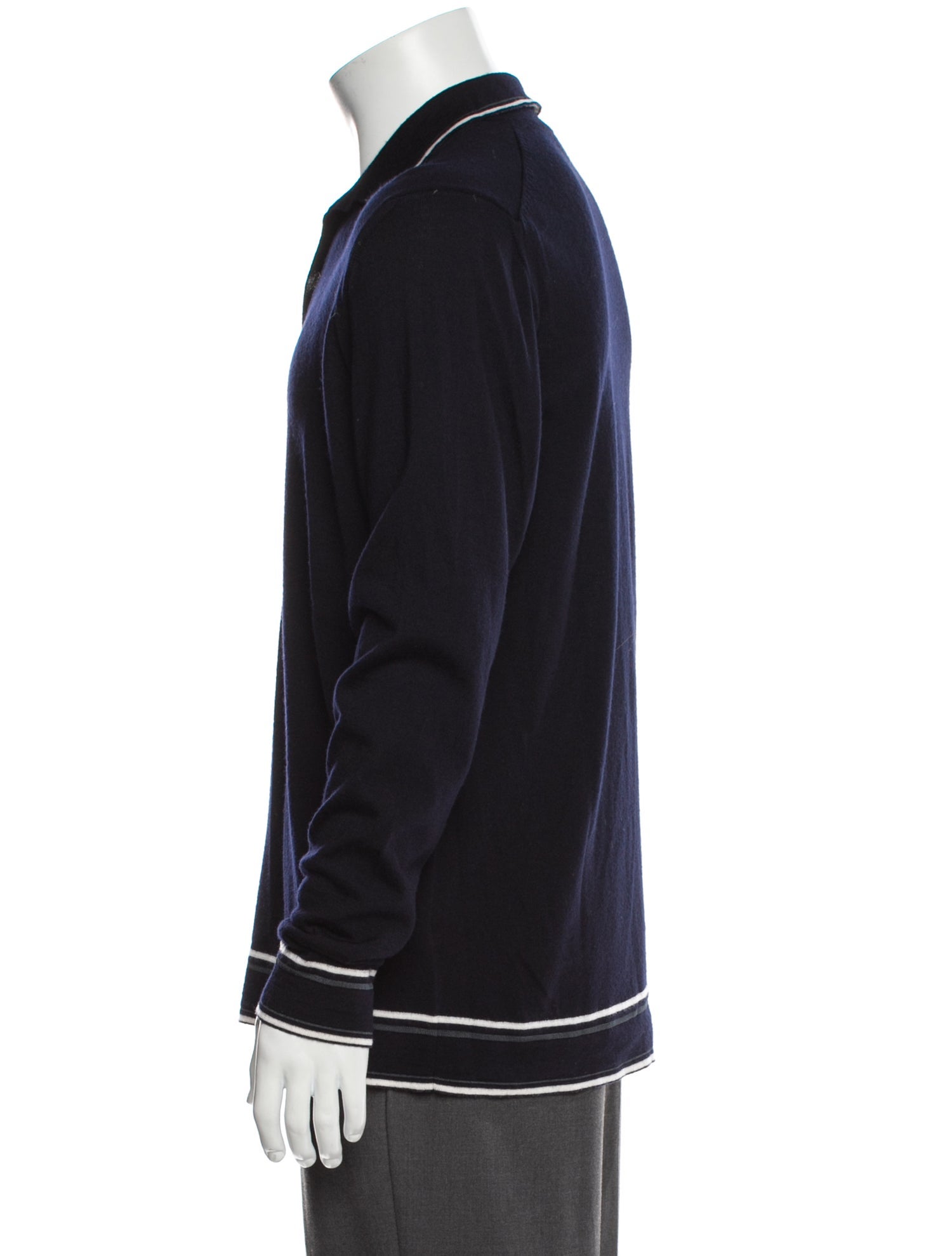 Giorgio Armani Virgin Wool Collar Polo Shirt