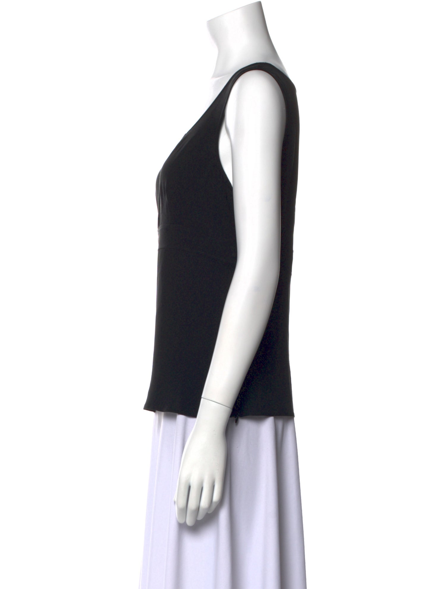 Giorgio Armani Silk Scoop Neck Top