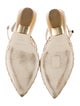 Giorgio Armani Patent Leather Mesh Accents Espadrilles