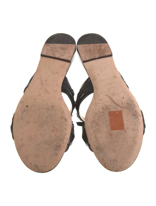 Giorgio Armani Leather Bow Accents Slides