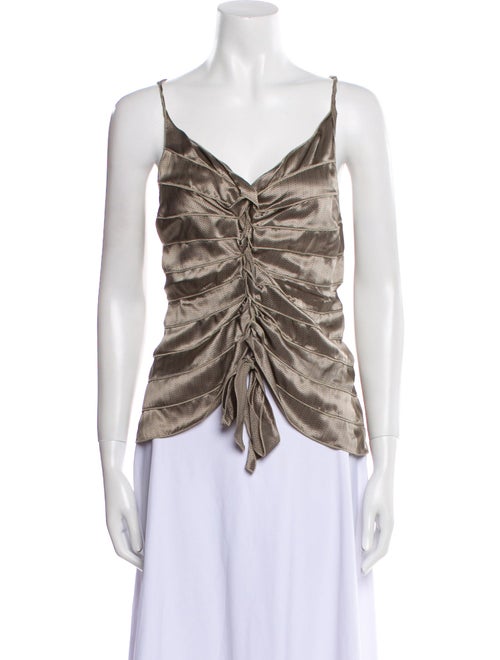 Giorgio Armani Silk V-Neck Top