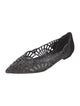 Giorgio Armani Suede Crystal Embellishments D'Orsay Flats