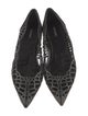 Giorgio Armani Suede Crystal Embellishments D'Orsay Flats