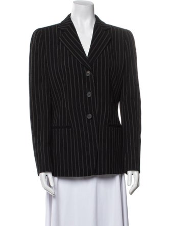 Giorgio Armani Virgin Wool Striped Blazer