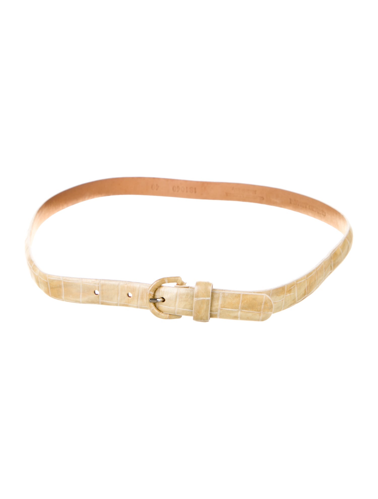 Giorgio Armani Skinny Embossed Leather Waist Belt