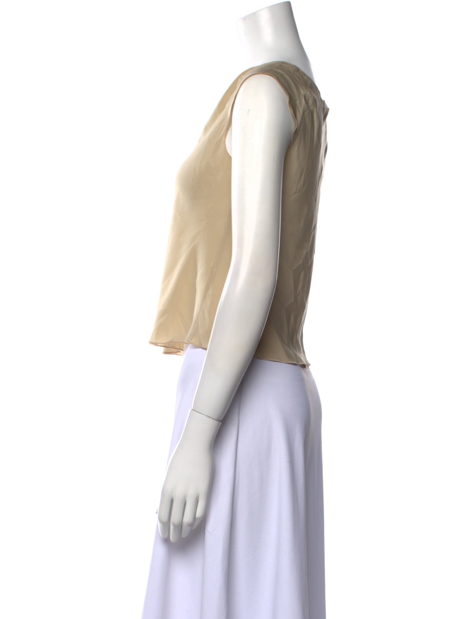 Giorgio Armani Silk V-Neck Crop Top