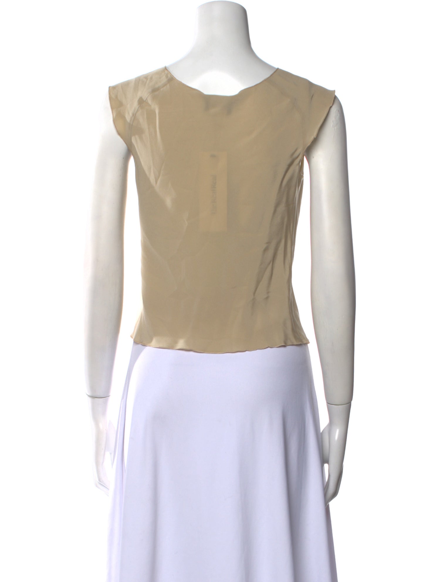 Giorgio Armani Silk V-Neck Crop Top